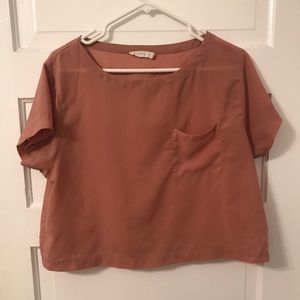 Chiffon cropped shirt